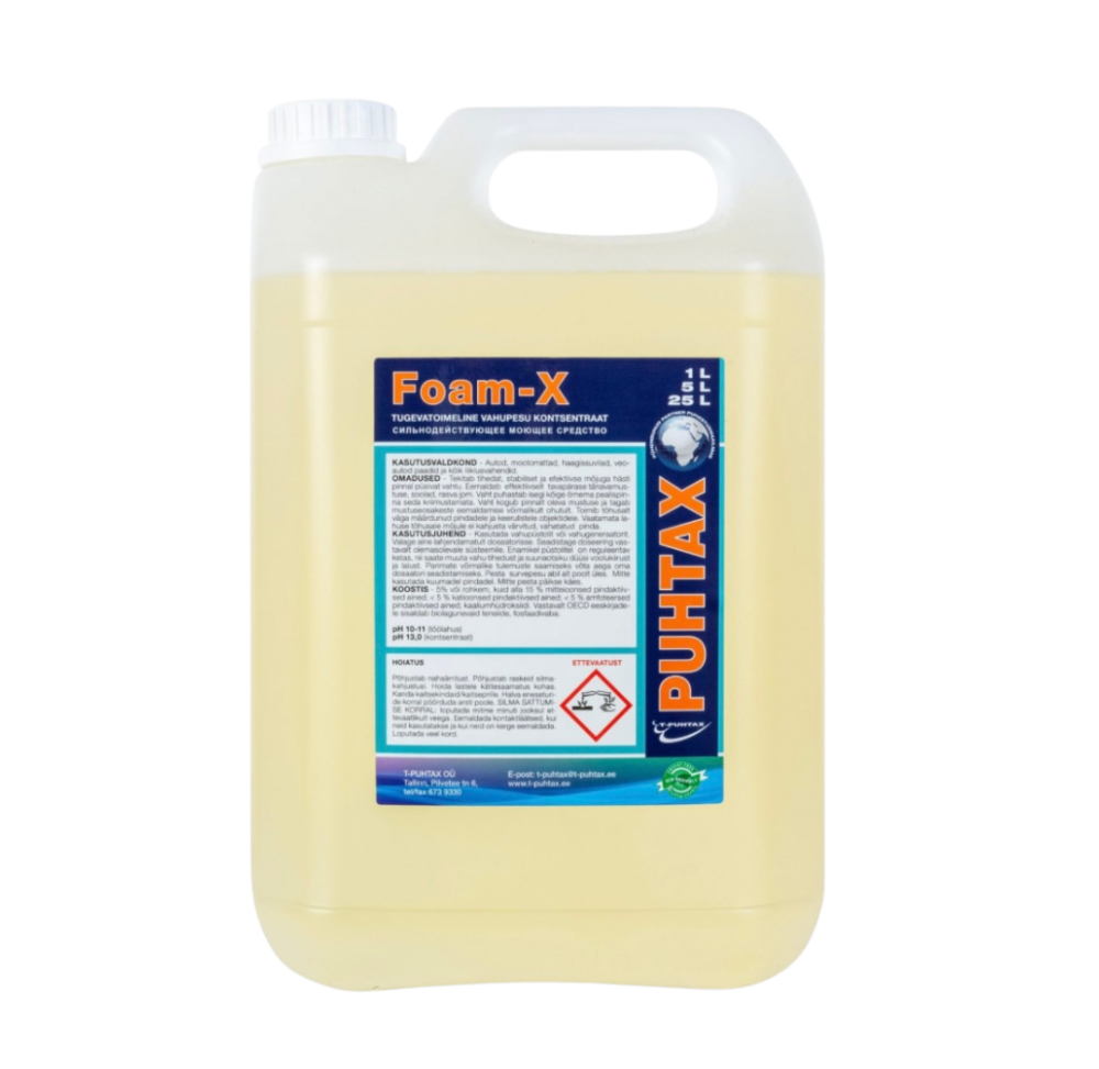 T-Puhtax Foam X - Erittäin vaahtoava esipesuaine 5l